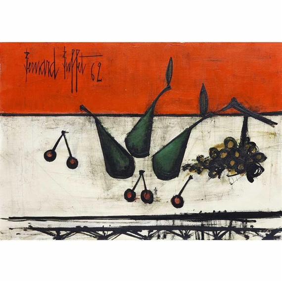 ベルナール・ビュッフェ、【Nature morte aux tomates】