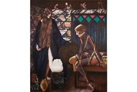 Alison Blickle's "History of Magic Part 1... The Hermitage" on view at Eleanor Harwood Gallery