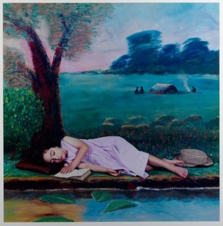 Olympia as Alice Dreaming by the Riverbank by Polixeni Papapetrou, 2003