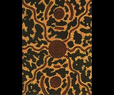 Bush Fire by Kaapa Tjampitjinpa, 1973