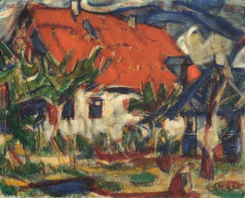 Artwork by Christian Rohlfs, Haus In Soest, Made of Tempera on canvas