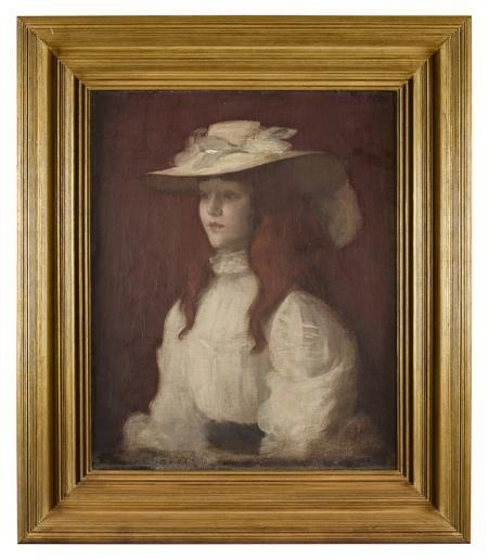 Girl in a Straw Hat by Stansmore Richmond Leslie Dean Stevenson