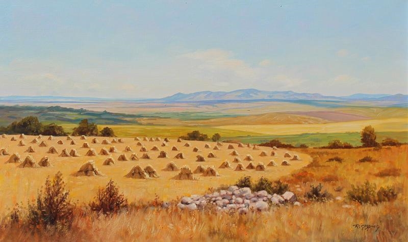 Artwork by Roland Gissing, THE HAND HILLS, Made of oil on canvas