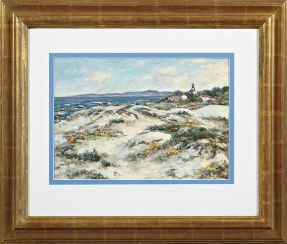 Ojai, Point Pinos Light, Entrance to Monterrey Harbor by Stephen Thomas, 1955