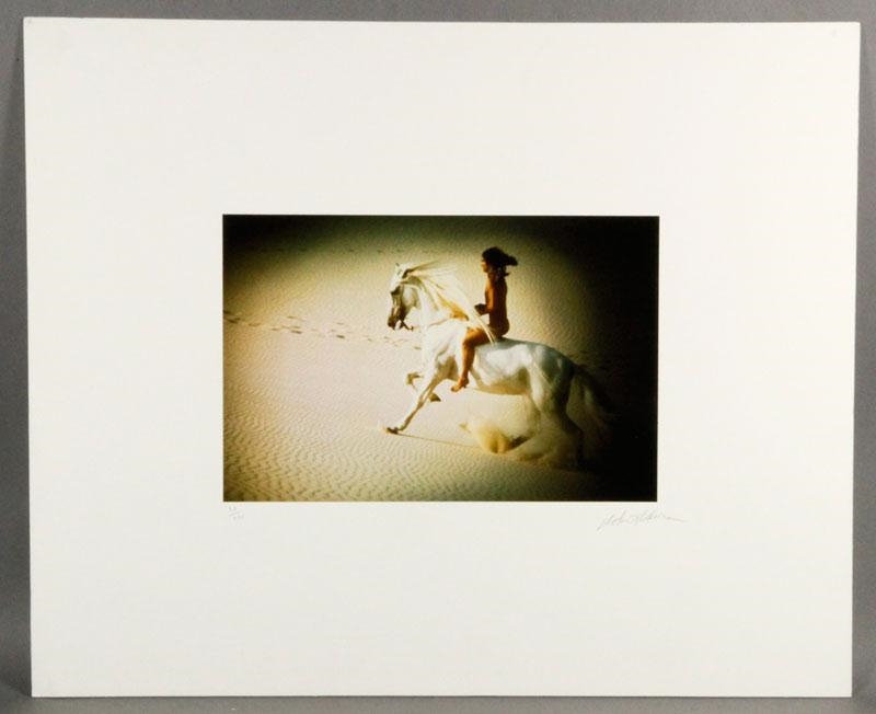 Man on White Horse by Robert Vavra