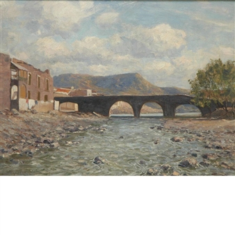 Mexican River Landscape - Gustavo Langenberg Winckelmann