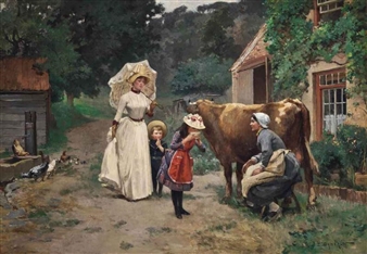 Fresh milk - Charles-Emile Dameron