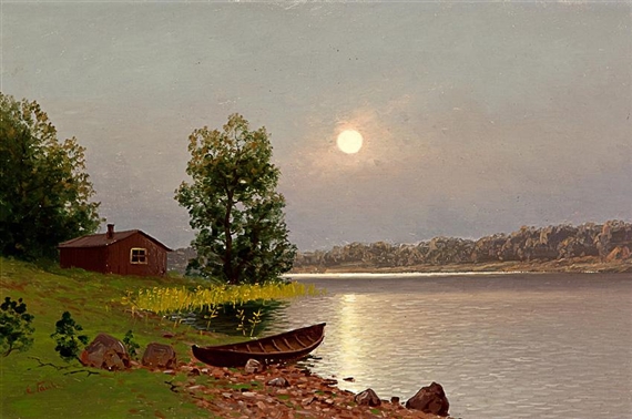 Kuutamo rannalla by Eugen Taube