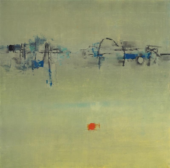 PAINTING NO. 1 by Vasudeo S. Gaitonde, 1962