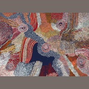 Country and rockholes near the Olgas - Bill Whiskey Tjapaltjarri