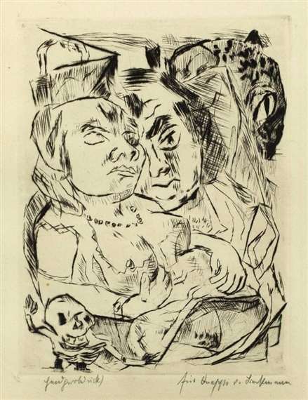 DIE FÜRSTIN: ILLUSTRATION ZU KAPITEL 5 by Max Beckmann, 1917