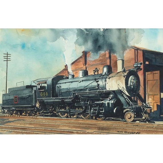 Colorado and Southern Steam Engine by Mike Pearsall, 1986