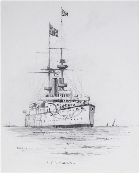 H.M.S. Renown by Alma Claude Burlton Cull, 1905