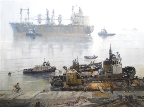 Late for work by John Lines