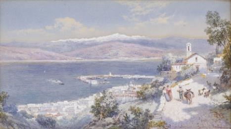 The Harbour of Messina with the Shore of Calabria in theDistance by Charles Edmund Rowbotham, 1901