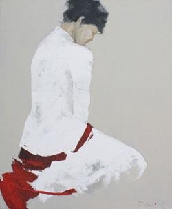 Artwork by R. Arief, Duduk Besimpuh, Made of acrylics on canvas