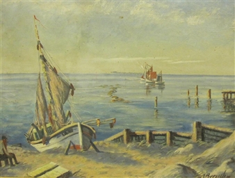 2 works; On a Coast, probably near Funchal, Madeira - J. Berardi