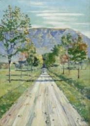 The Evordes road by Ferdinand Hodler, Circa 1890