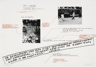 TV-Ochsen 1 by Wolf Vostell, 1971