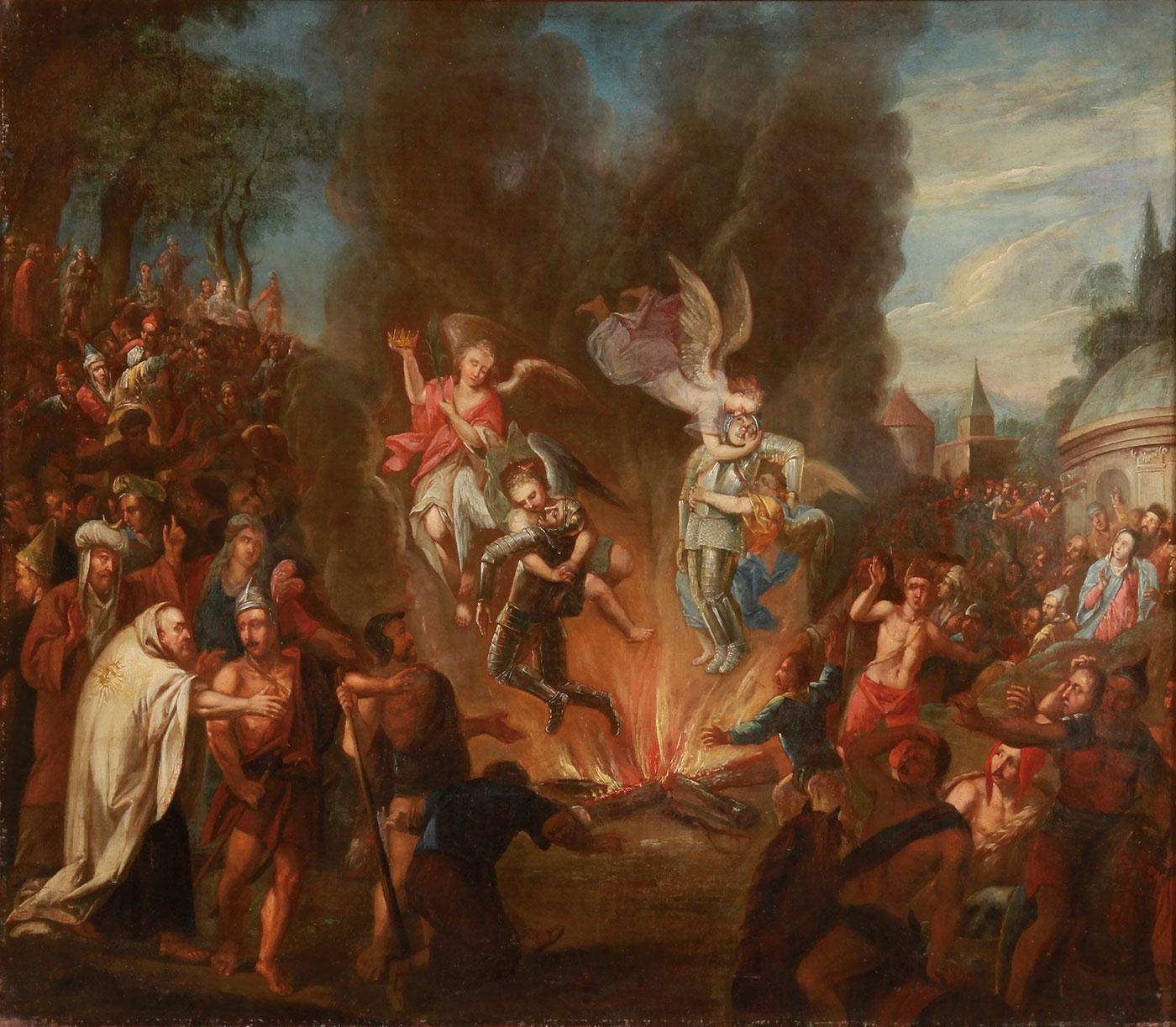 Artwork by E. Richard, The Martyrdom of Crusader Knights, Made of Oil on canvas