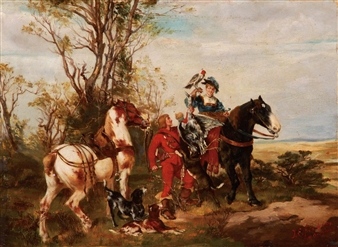 The Falconer's Successful Hunt - J.C. Fischer