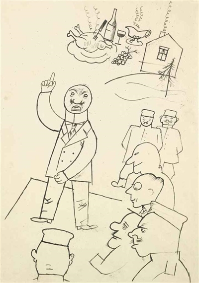 Rede by George Grosz, circa 1920