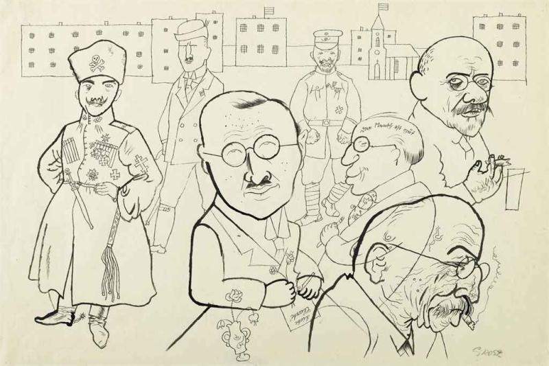 Artwork by George Grosz, Liebe Clarté, Made of reed pen and brush and india ink on paper
