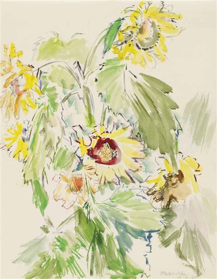 Sonnenblumen (Sunflowers) by Oskar Kokoschka, 1965