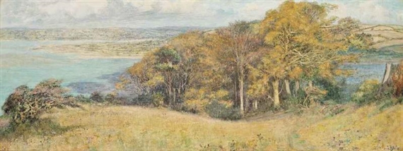 Where the river Torridge meets her sister Taw by Edward Steel Harper, 1910