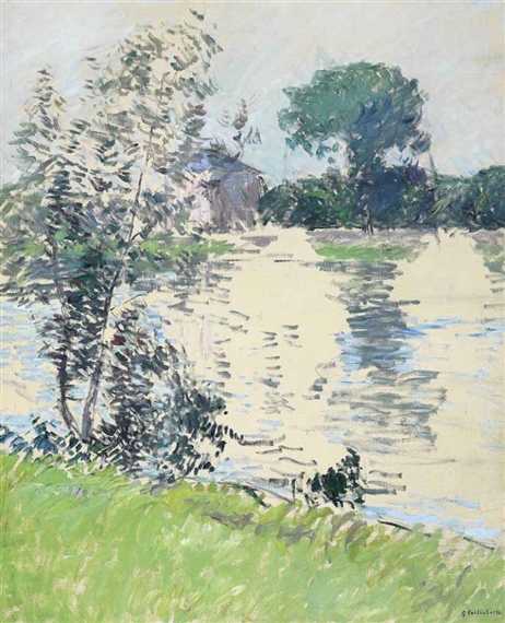 Gustave Caillebotte | BATEAUX AU MOUILLAGE SUR LA SEINE À ARGENTEUIL ...