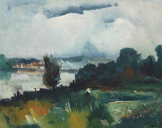 L'étang by Maurice de Vlaminck