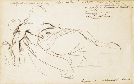 ETUDE POUR LA MORT DE MARC AURÈLE by Eugène Delacroix