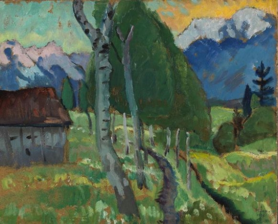 Birkenallee by Gabriele Münter, 1923