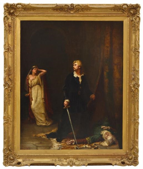 Hamlet Before the Body of Polonius by Albert W. Holden