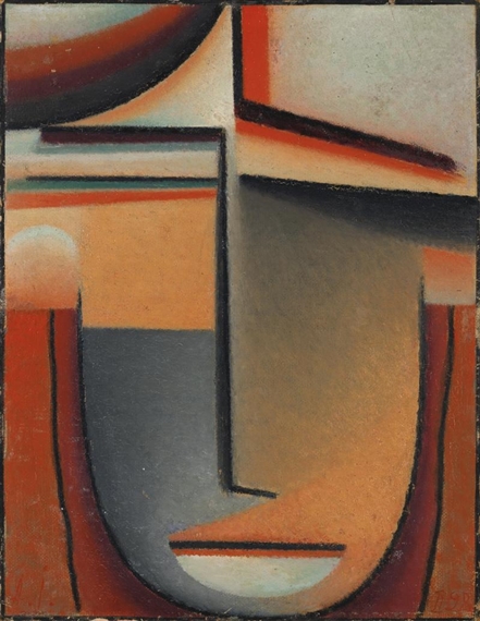 Abstrakter Kopf: Tragik (Abstract Head: Tragic) by Alexej von Jawlensky, 1928