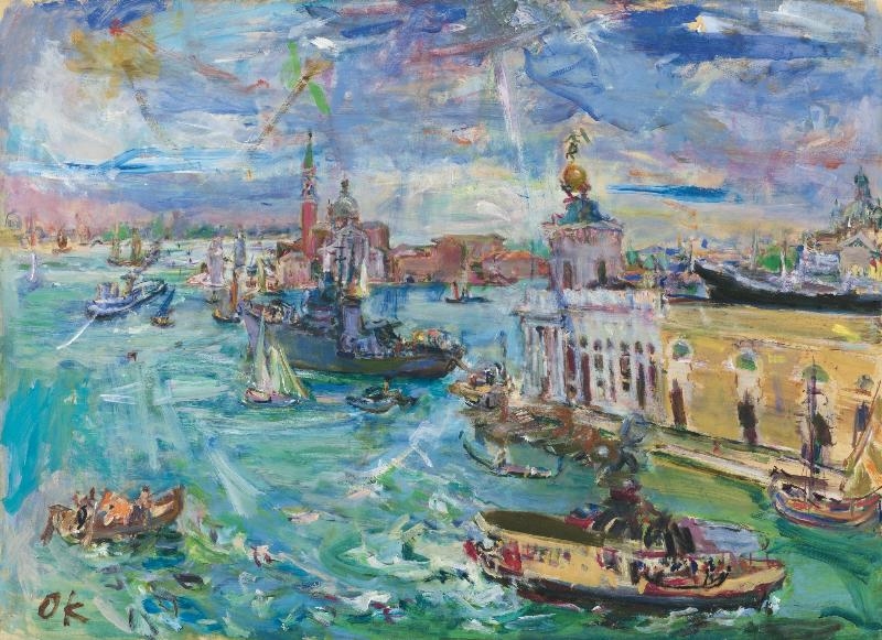 Artwork by Oskar Kokoschka, Venice, Bacino di San Marco, Made of oil on canvas