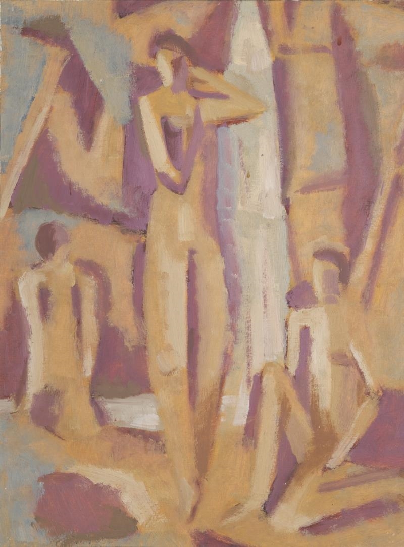 Artwork by Willi Baumeister, AT THE WATERFALL V, Made of oil on board