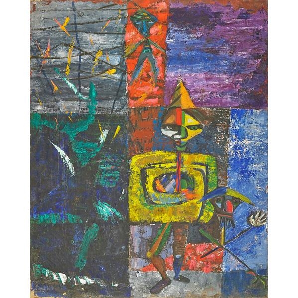 Artwork by Estelle Laverne, Painting, Big Little Man, New York, Made of Oil on canvas