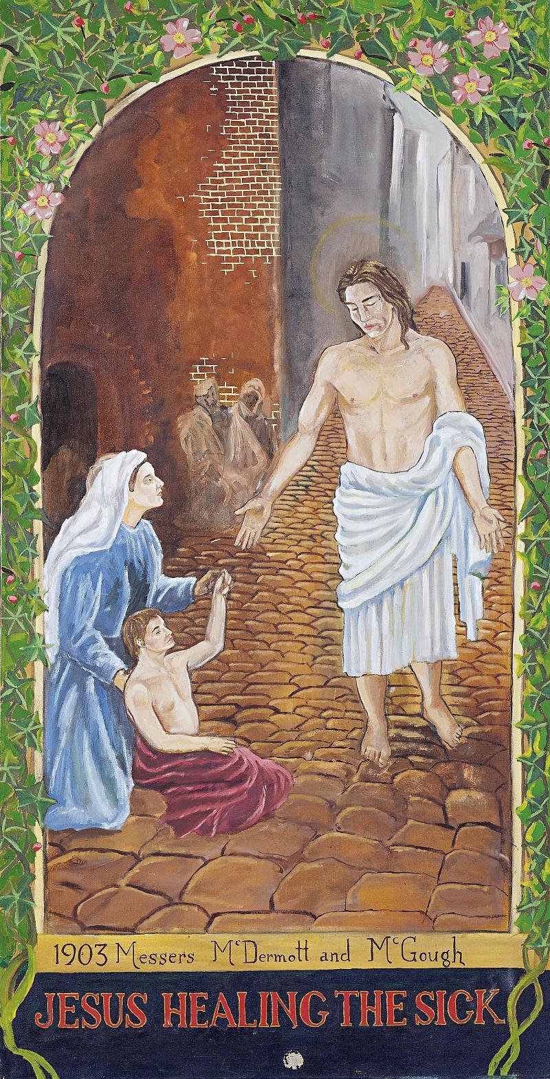 Artwork by David McDermott, Peter Thomas McGough, Jesus healing the sick 1903, Made of Oil on canvas