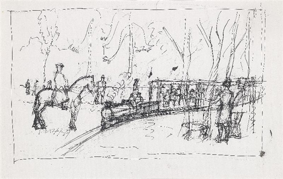 Eisenbahn und Reiter by Herbert Boeckl, 2008