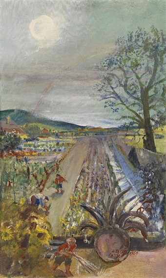 Gemüsegarten Puchberg by Oskar Laske, 1950