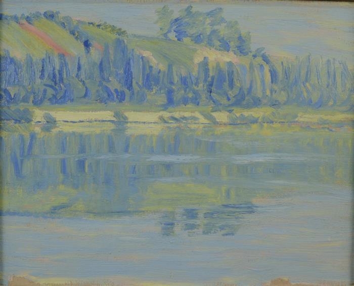 Artwork by Thomas Buford Meteyard, BANKS OF THE SEINE, Made of oil on canvas