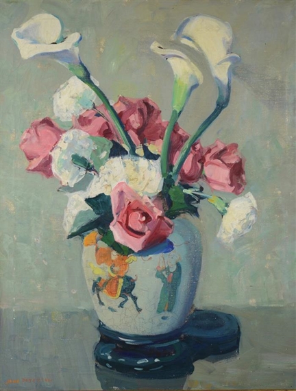 Jane Peterson | ROSES AND LILIES | MutualArt