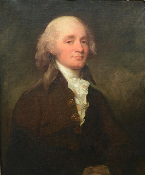 PORTRAIT OF JAMES MORLEY, EAST INDIA COMPANY by George Romney, circa. 1787