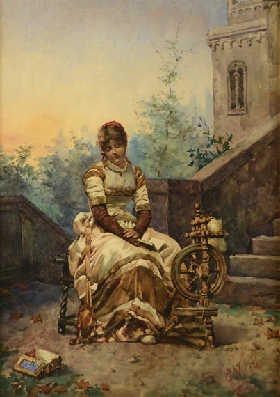 YOUNG SPINSTER by Edouardo Vitali