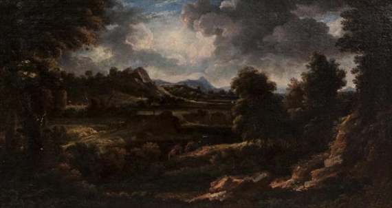 An Extensive Woodland Landscape by Crescenzio d'Onofrio