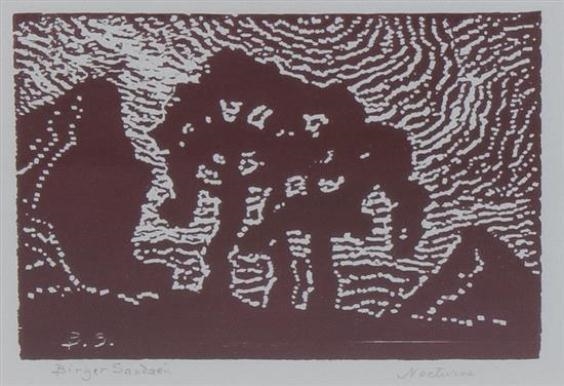 Nocturne by Birger Sandzén, 1918