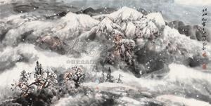 Artwork by Shi Enzhao, SNOWSCAPE, Made of ink and color on paper