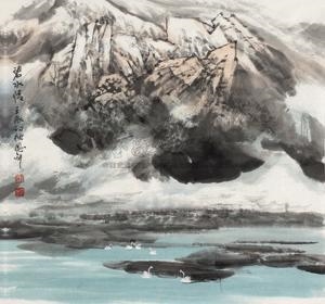 Artwork by Shi Enzhao, LAKE, Made of ink and color on paper