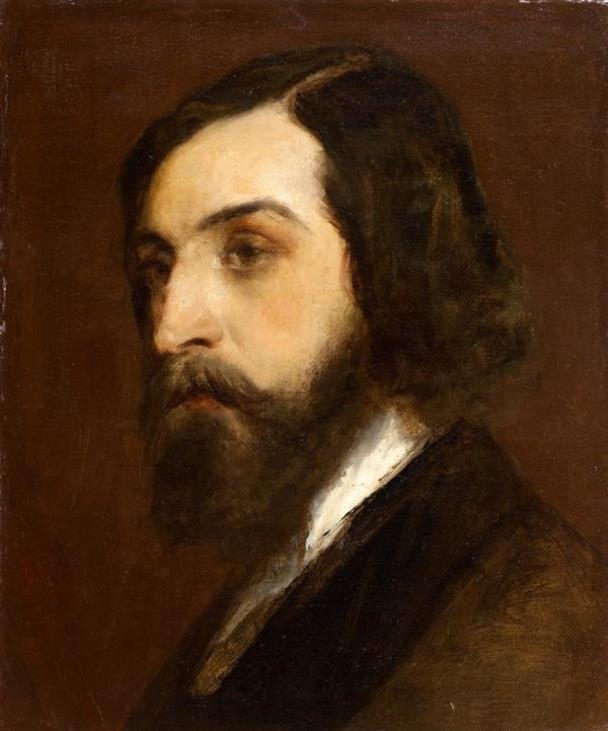 Artwork by Gustave Ricard, Portrait d'Alfred de Musset, Made of canvas